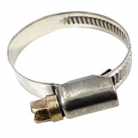 Хомут червячный 25-40 мм, нержавейка, "MAXIMUM"  (кратно 100 шт) (2628)